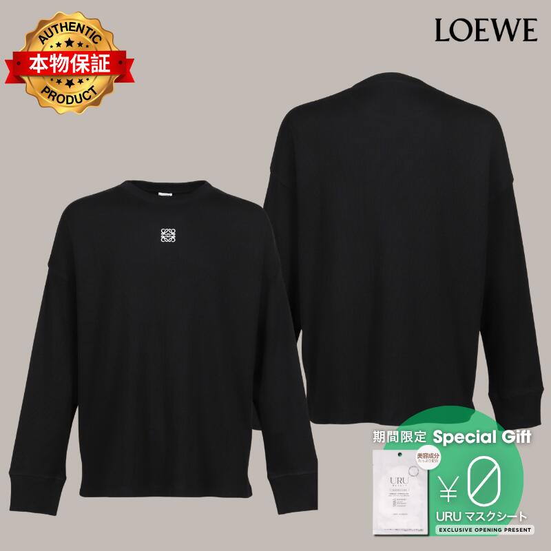 LOEWE ロエベ 【本物保証】 Tシャツ ストリート系 メンズ LONG SLEEVE T-SHIRT / BLK