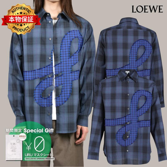LOEWE ロエベ 【本物保証】 シャツ ストリート系 メンズ SHIRT / NVY BLU