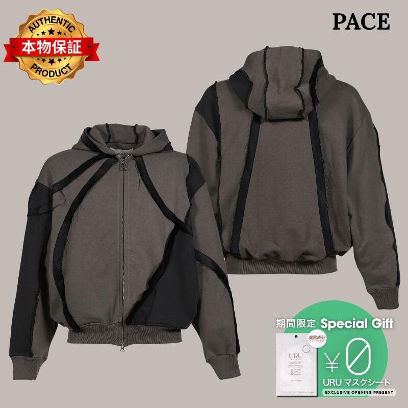 PACE ペース 【本物保証】 パーカー ストリート系 メンズ TRI HOODIE / BLK VTG