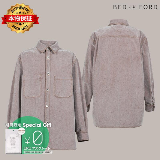 BED J.W. FORD ベッドフォード 【本物保証】 シャツ ストリート系 メンズ OVER SHIRT / ICEGRAY