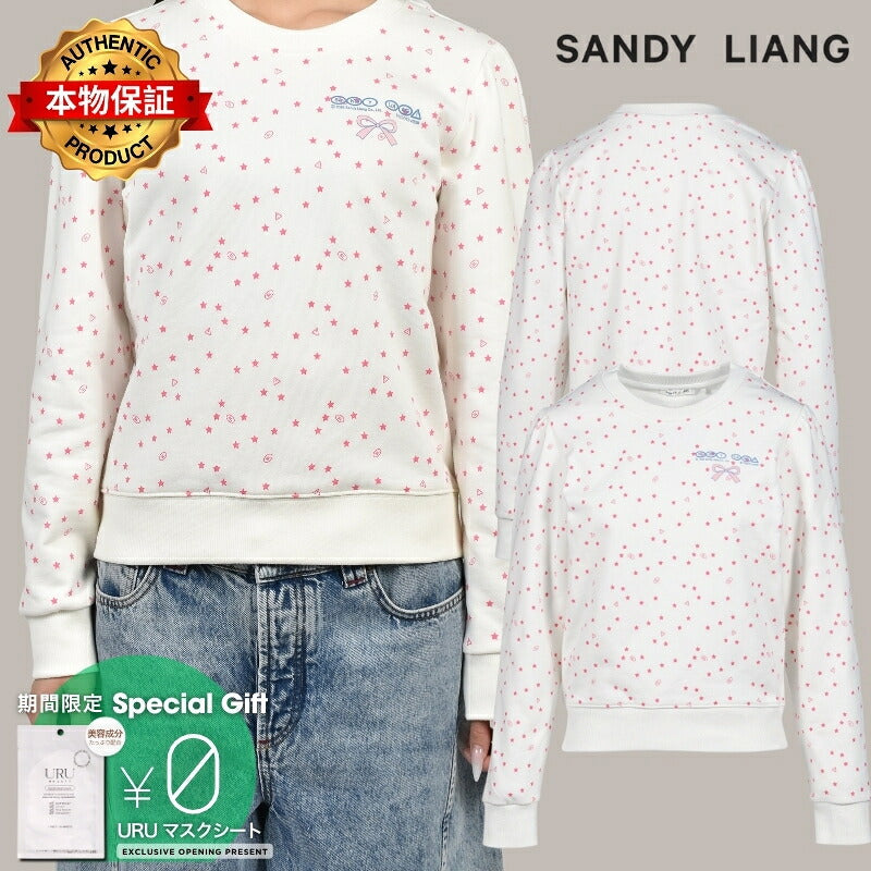 SANDY LIANG 【本物保証】 トレーナー ストリート系 レディース POLKA SWEATSHIRT / WHT
