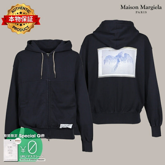 Maison Margiela メゾン マルジェラ 【本物保証】 パーカー ストリート系 レディース X-RAY ZIPPED HOODIE / BLU