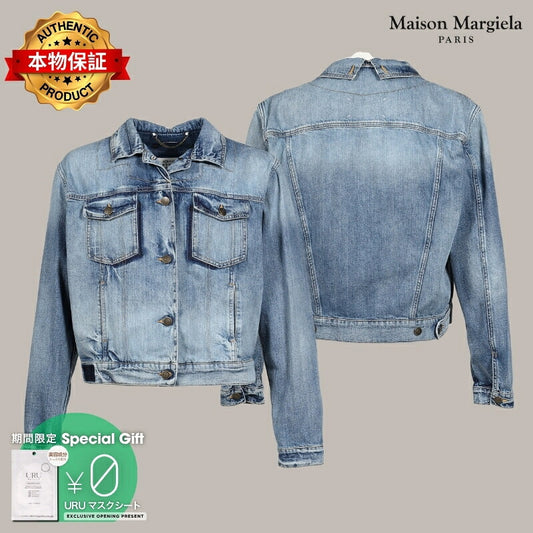 Maison Margiela メゾン マルジェラ 【本物保証】 ジャケット ストリート系 レディース FOLDABLE COLLAR DENIM JACKET / BLU DENIM VINTAGE