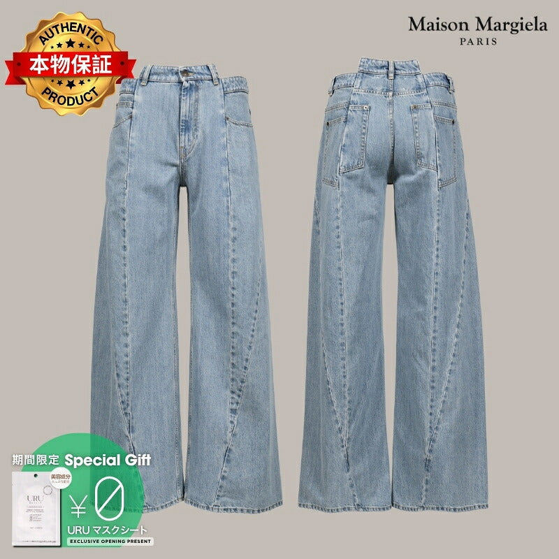 Maison Margiela メゾン マルジェラ 【本物保証】 デニムパンツ ストリート系 レディース SPLICED DENIM TROUSERS / BLU