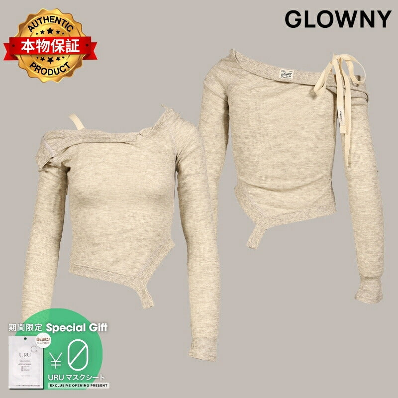 GLOWNY 【本物保証】シャツ ストリート系 レディース DEMI SOFT BREEZE LONG SLEEVE / OATMEAL