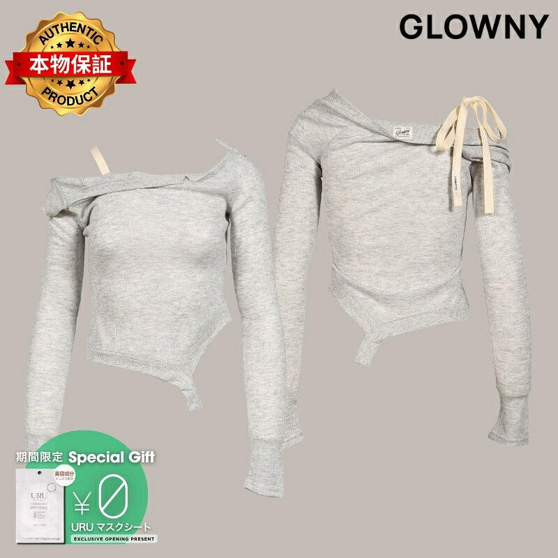 GLOWNY 【本物保証】 シャツ ストリート系 レディース DEMI SOFT BREEZE LONG SLEEVE / MELANGE GRY