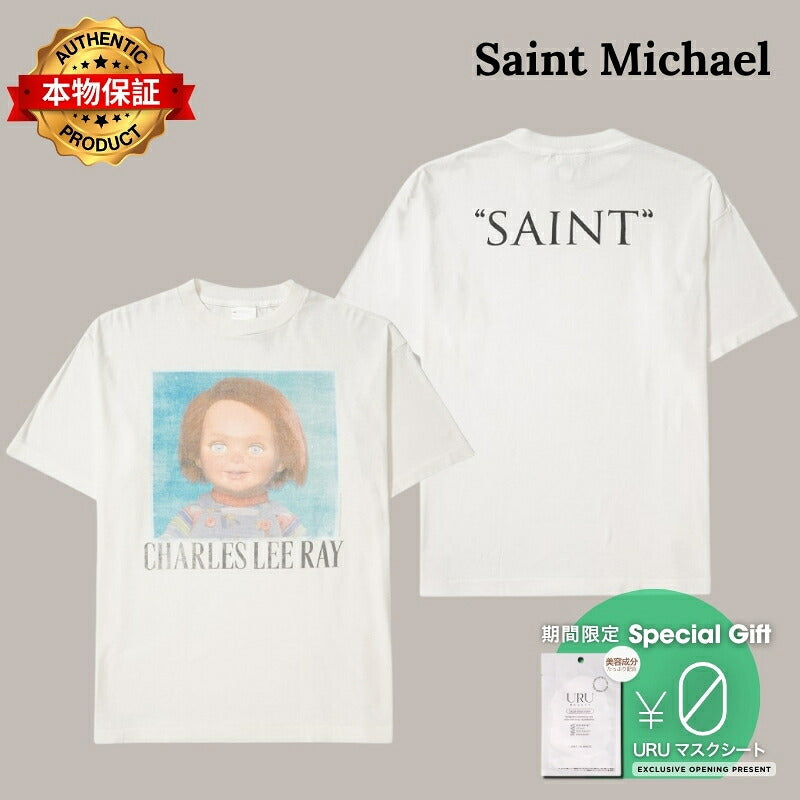 SAINT M×××××× セントマイケル 【本物保証】 Tシャツ ストリート系 ユニセックス セントマイケル x チャッキー ショートスリーブTシャツ/セント "ホワイト"