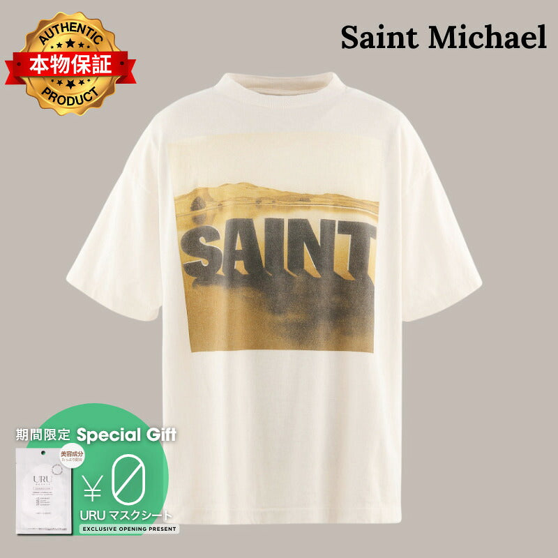 SAINT Mxxxxxx × Kosuke Kawamura 【本物保証】 Tシャツ ストリート系 メンズ KK_SS T-SHIRT/DESERT / WHT