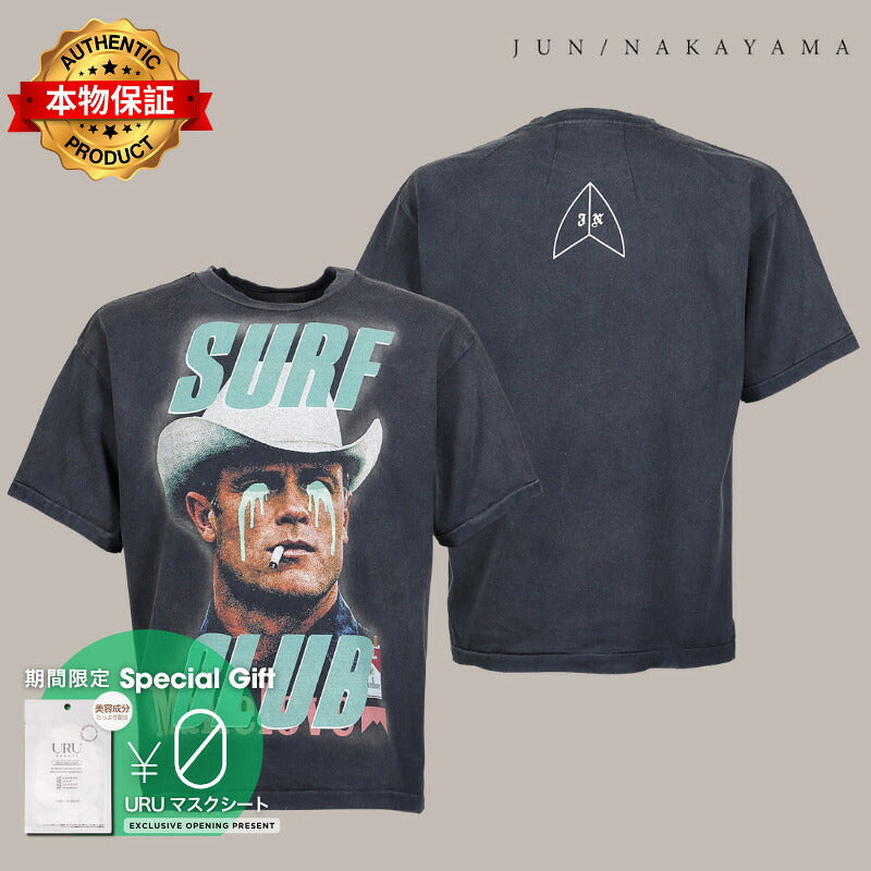 JUN/NAKAYAMA ジュン/中山 【本物保証】 Tシャツ ストリート系 メンズ COWBOY T-SHIRTS / BLK