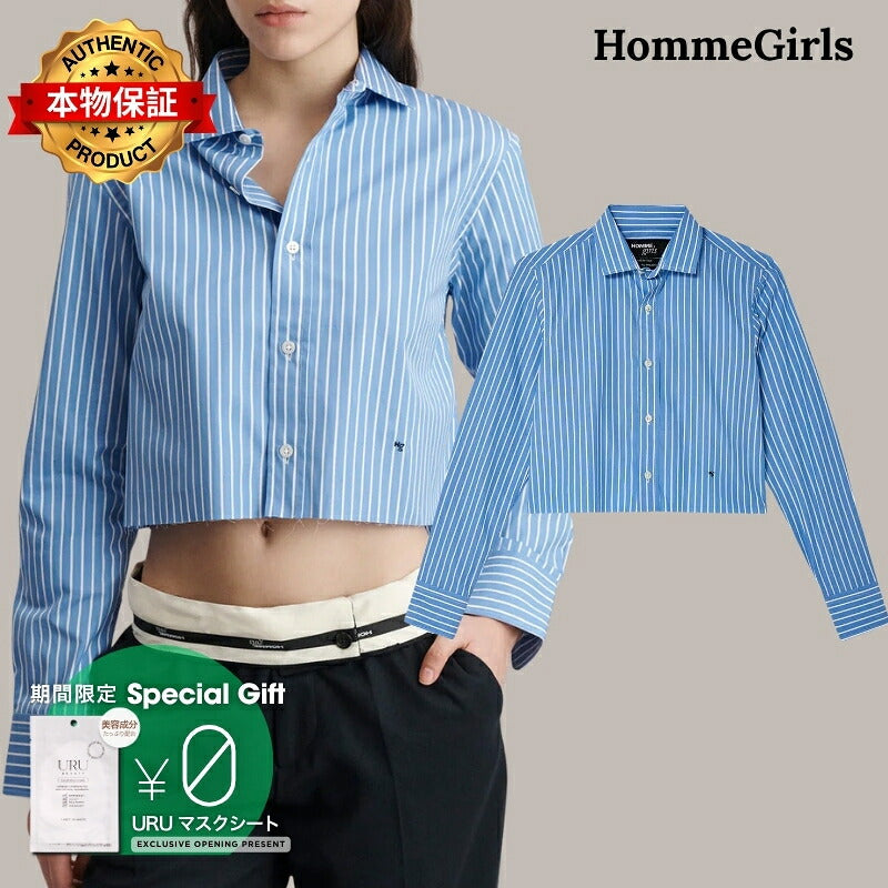 HommeGirls 【本物保証】 シャツ ストリート系 レディース Cropped Shirt