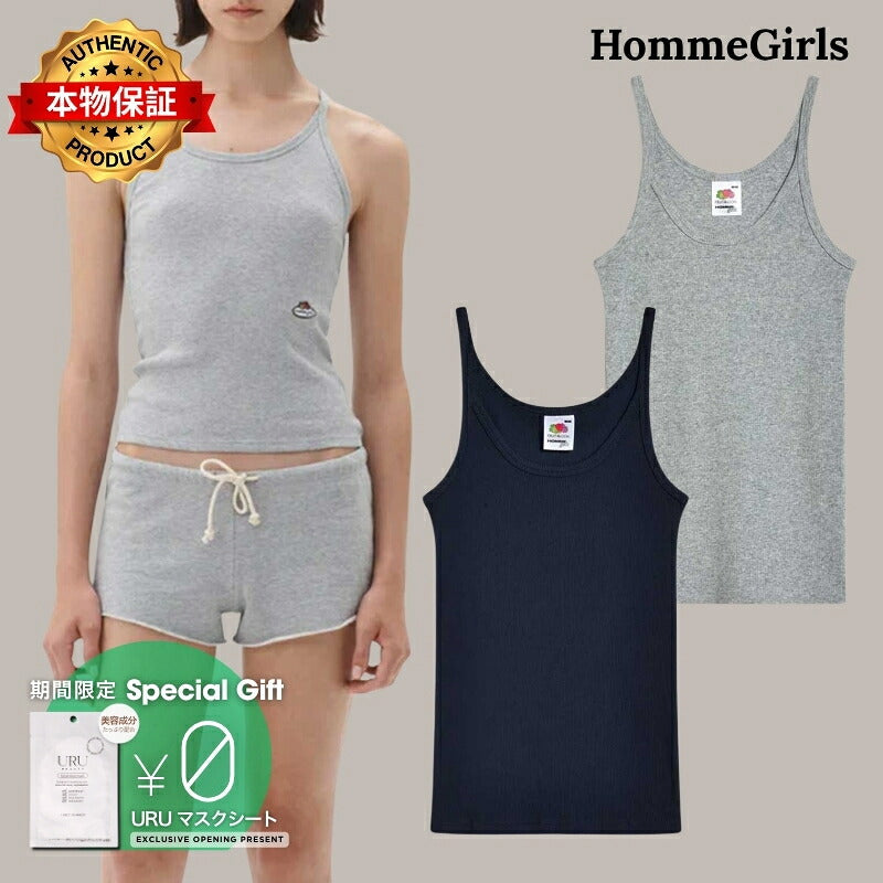 HommeGirls 【本物保証】 タンクトップ ストリート系 レディース HOMMEGIRLS X Fruit of the Loom Cami Tank Top (2-Pack)