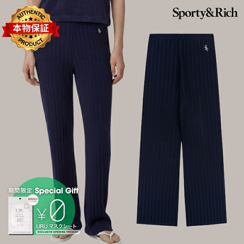 Sporty and Rich 【本物保証】 パンツ ストリート系 レディース SRC Ribbed Trousers