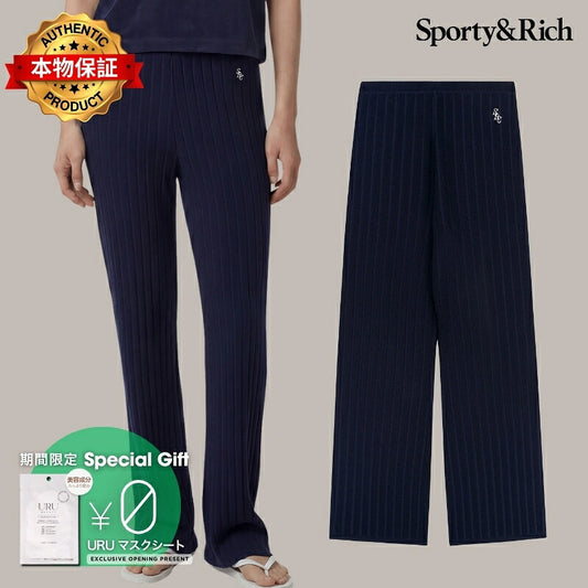 Sporty and Rich 【本物保証】 パンツ ストリート系 レディース SRC Ribbed Trousers