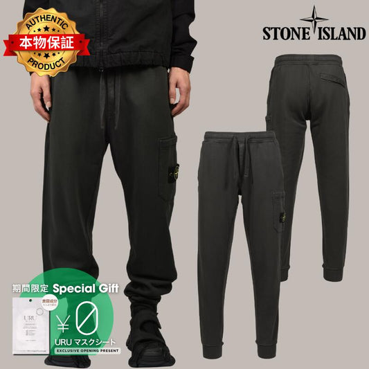 STONE ISLAND ストーンアイランド 【本物保証】 パンツ ストリート系 メンズ SWEAT BOTTOMS / LEAD GREY