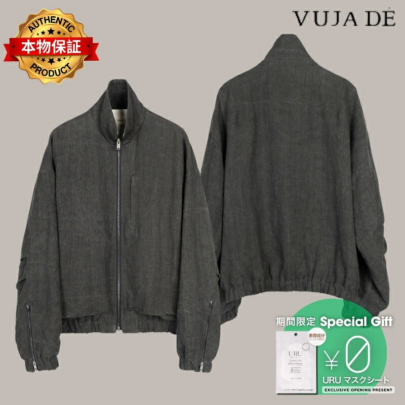 VUJA DE 【本物保証】 ジャケット ストリート系 メンズ Kira Drape Blouson in Sumi-Dyed Linen