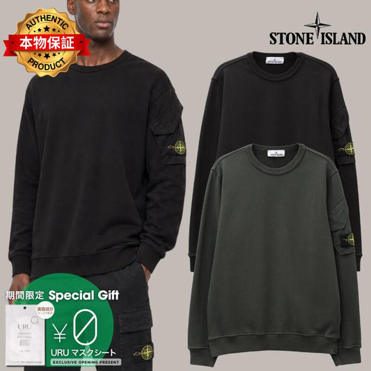 Stone Island ストーン アイランド 【本物保証】 スウェット ストリート系 メンズ Brushed Organic Cotton Fleece Crewneck Sweatshirt