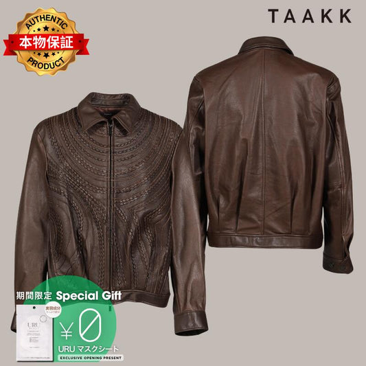 TAAKK ターク 【本物保証】 ジャケット ストリート系 メンズ LEATHER BLOUSON / BRW
