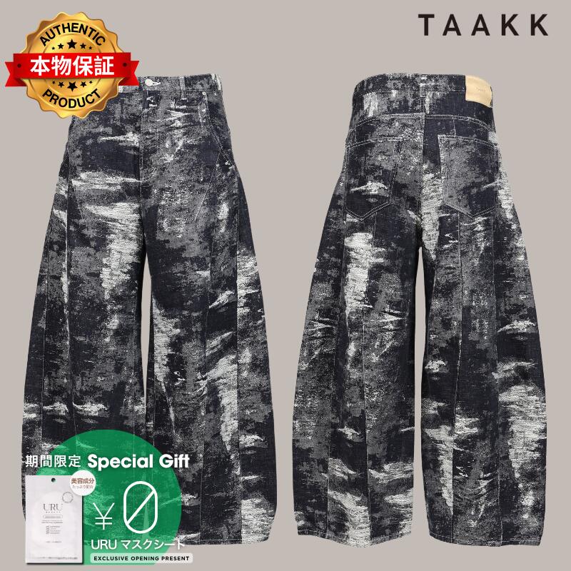 TAAKK ターク 【本物保証】 デニムパンツ ストリート系 メンズ DENIM CURVED PANTS / ONE WASH