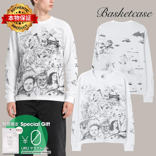 Basketcase バスケットケース 【本物保証】 Tシャツ ストリート系 ユニセックス SCRIBBLE THERMAL