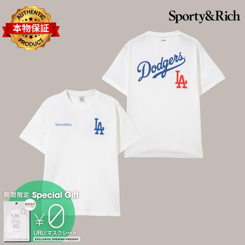 Sporty & Rich スポーティ＆リッチ【本物保証】 Tシャツ ストリート系 ユニセックス Dodgers Serif Tshirt