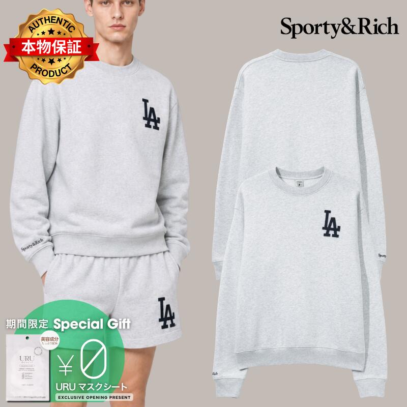 Sporty & Rich スポーティ＆リッチ【本物保証】 スウェット ストリート系 ユニセックス LA Serif Crewneck