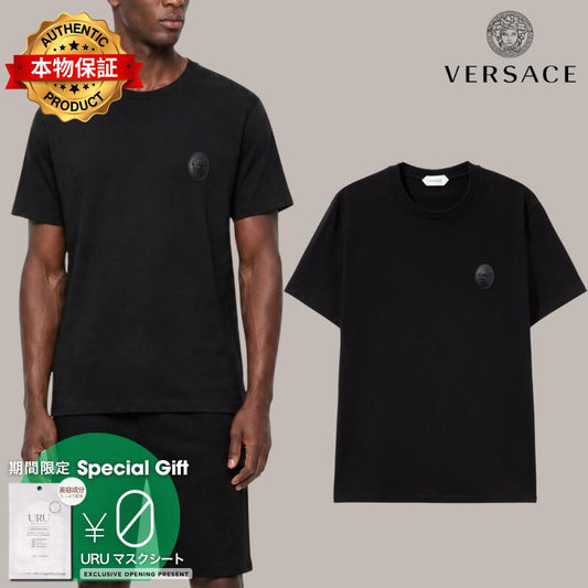 Versace ヴェルサーチェ  【本物保証】 Tシャツ ストリート系 ユニセックス Cotton-Jersey Slim T-Shirt