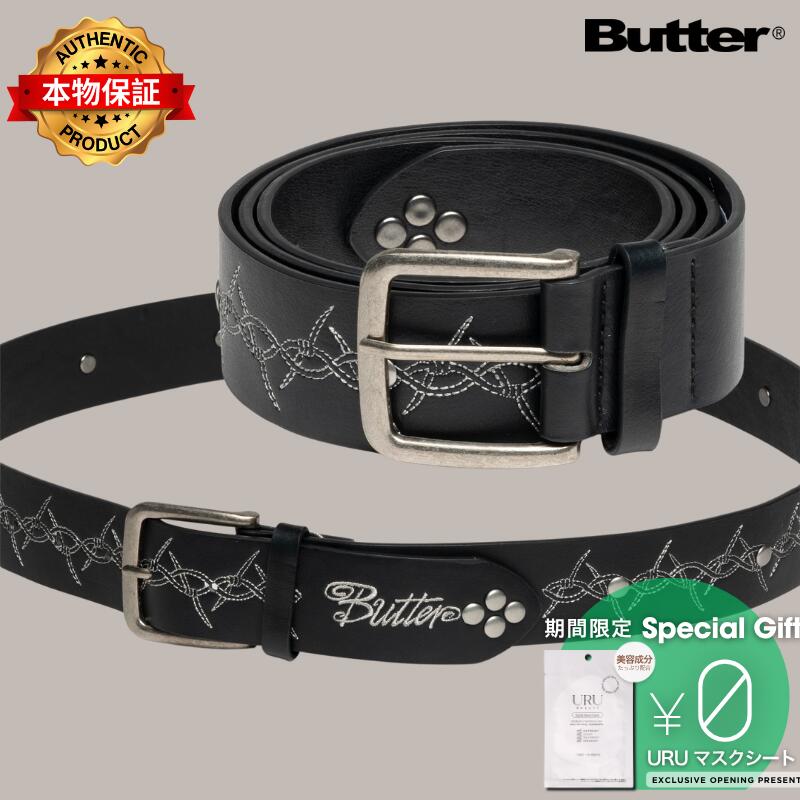 Butter Goods バターグッズ 【本物保証】 ベルト ストリート系 メンズ Barbed Wire Studded Belt