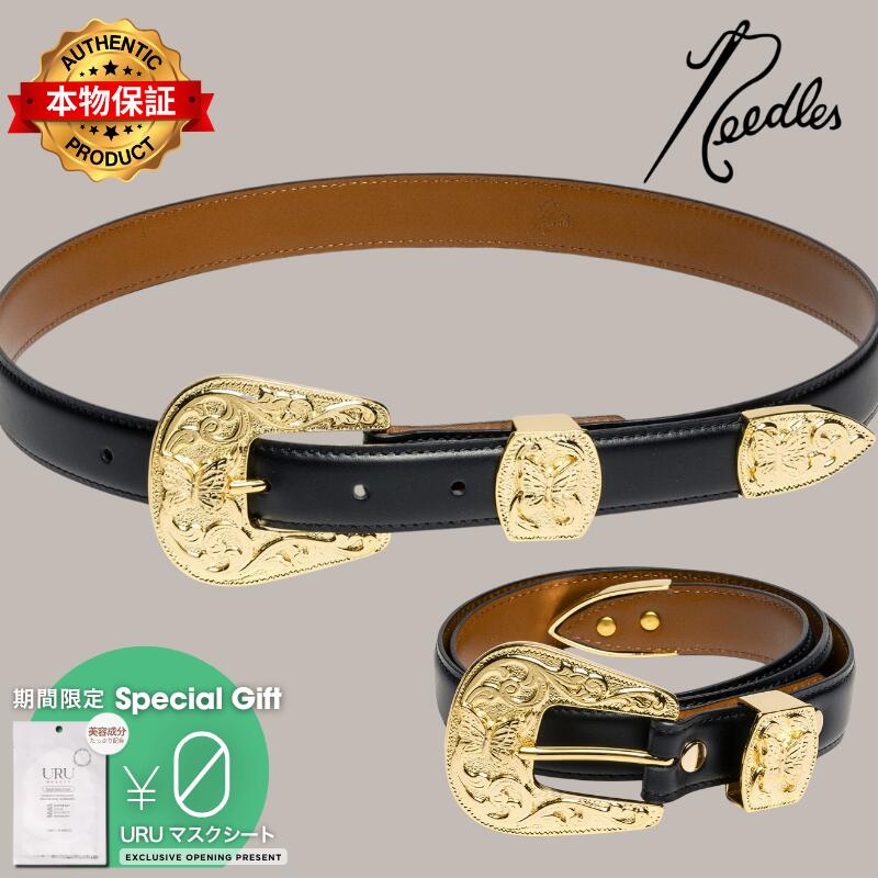 Needles ニードルス 【本物保証】 ベルト ストリート系 メンズ Papillon Western Tip Belt - Steer Leather