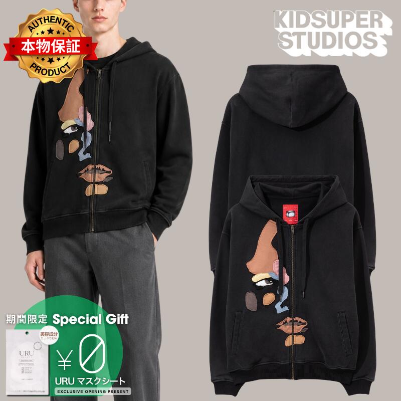 Kidsuper キッドスーパー 【本物保証】 パーカー ストリート系 メンズ Side Eye Face Hoodie