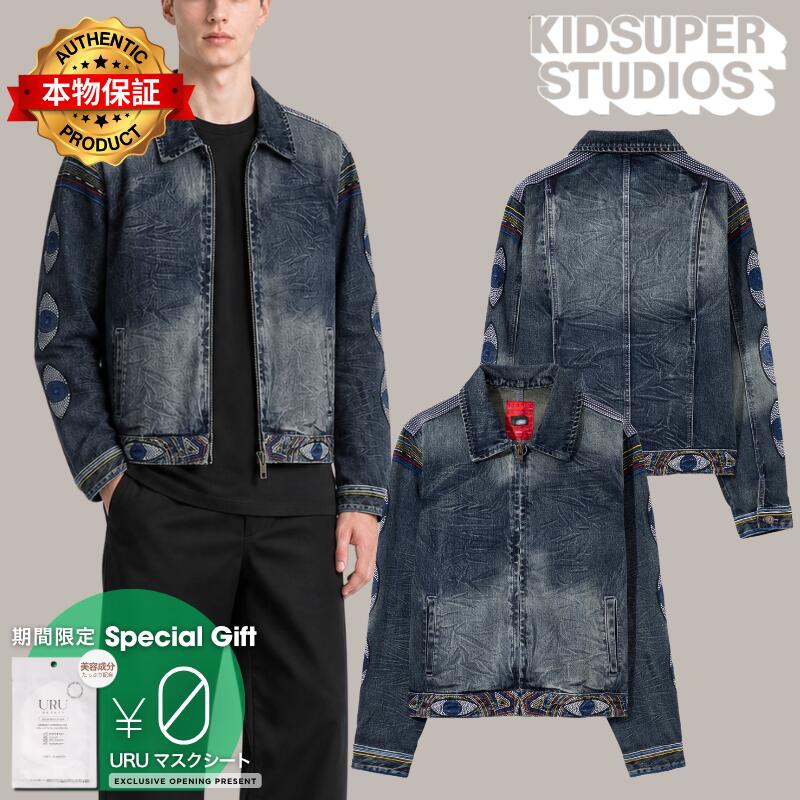 Kidsuper キッドスーパー 【本物保証】 ジャケット ストリート系 メンズ Gemstone Eye Embroidery Jean Jacket