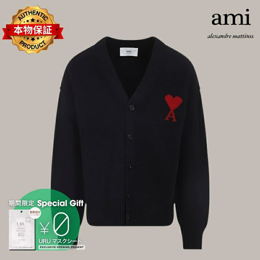 AMI PARIS アミ パリス 【本物保証】 knit ストリート系 ユニセックス アミパリス アミADCカーディガン "ブラック"