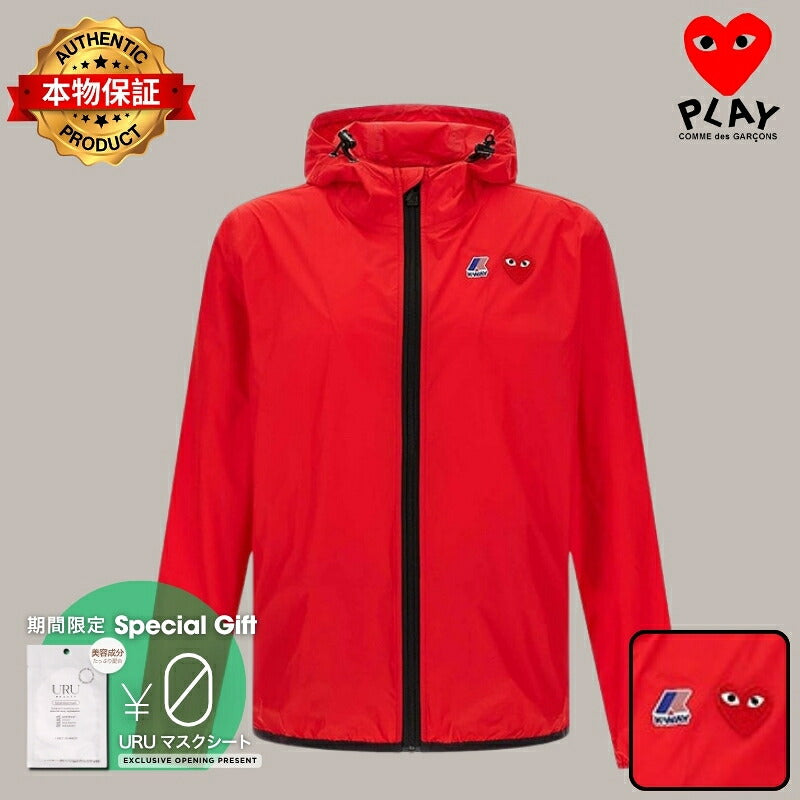 PLAY COMME des GARCONS プレイ コムデギャルソン 【本物保証】 mountain-jacket ストリート系 ユニセックス プレイコムデギャルソン ウィメンズ x ケーウェイ ジャケット "レッド"