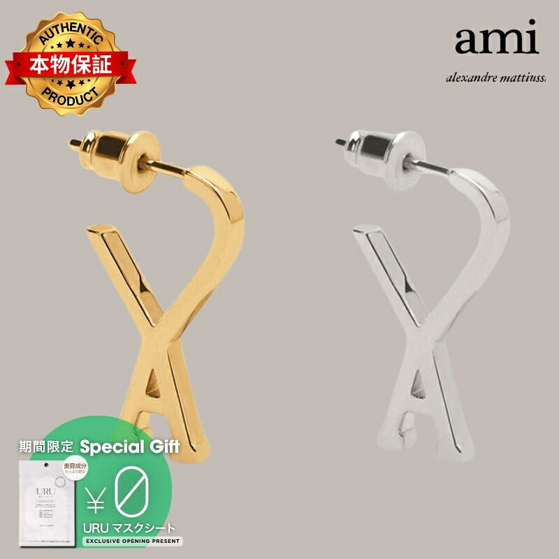 AMI PARIS アミ パリス 【本物保証】 accessory ストリート系 ユニセックス アミパリス ウィメンズ ピアス "シルバー"
