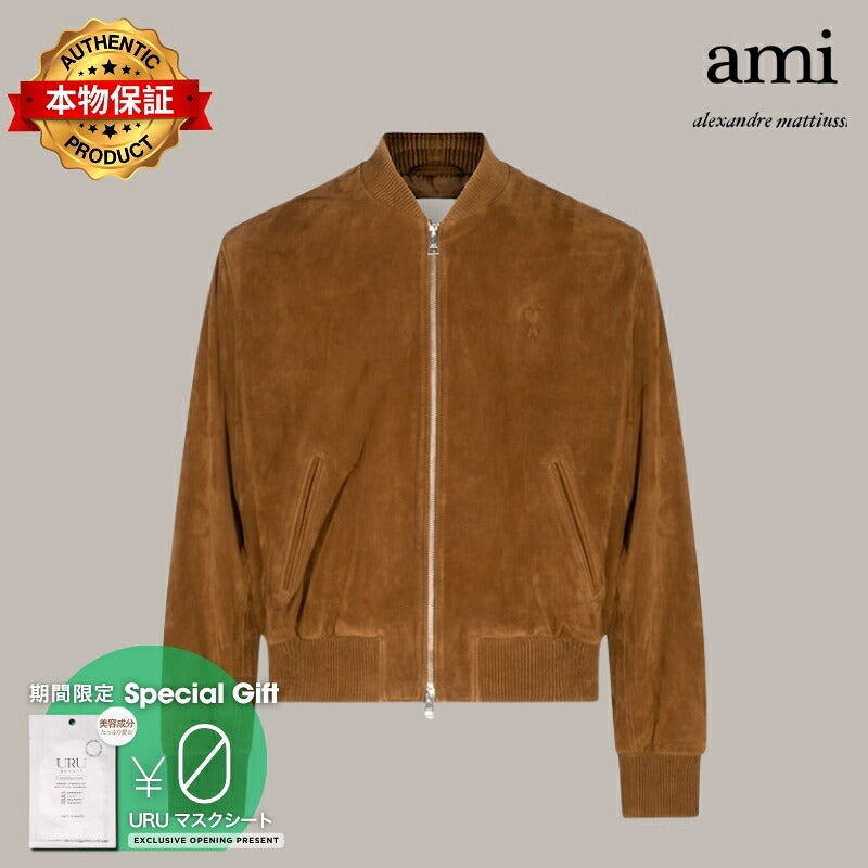 AMI PARIS アミ パリス 【本物保証】 jacket ストリート系 ユニセックス アミパリス ジャケット "ブラウン"