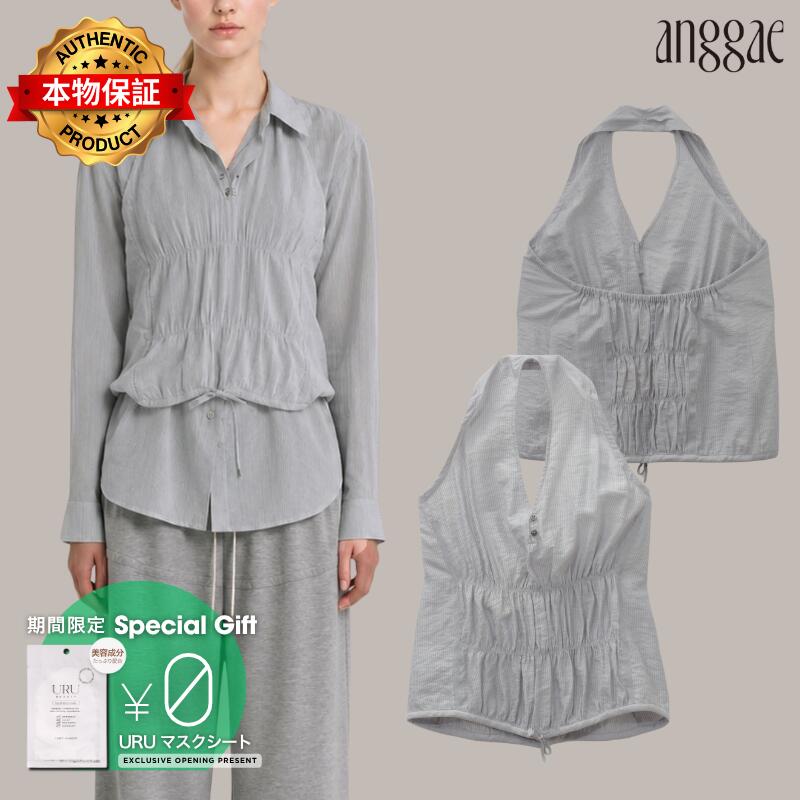 Anggae 【本物保証】 Tシャツ ストリート系 レディース Mixed Stripe Halter