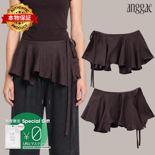 Anggae 【本物保証】 スカート ストリート系 レディース Satin Chou Chou
