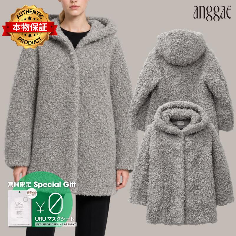 Anggae 【本物保証】 パーカー ストリート系 レディース Eco Shearling Hooded