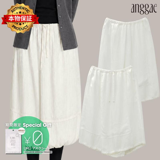 Anggae 【本物保証】 スカート ストリート系 レディース Satin Skirt Pants