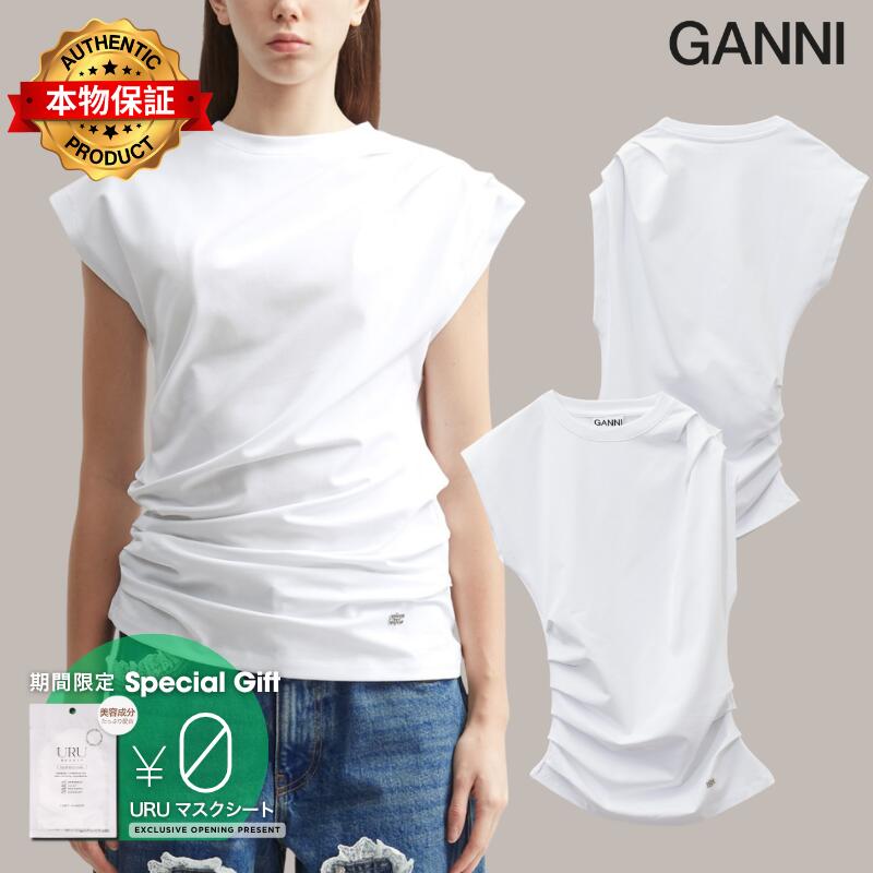 Ganni ガニー 【本物保証】 シャツ ストリート系 レディース Top In Draped Jersey