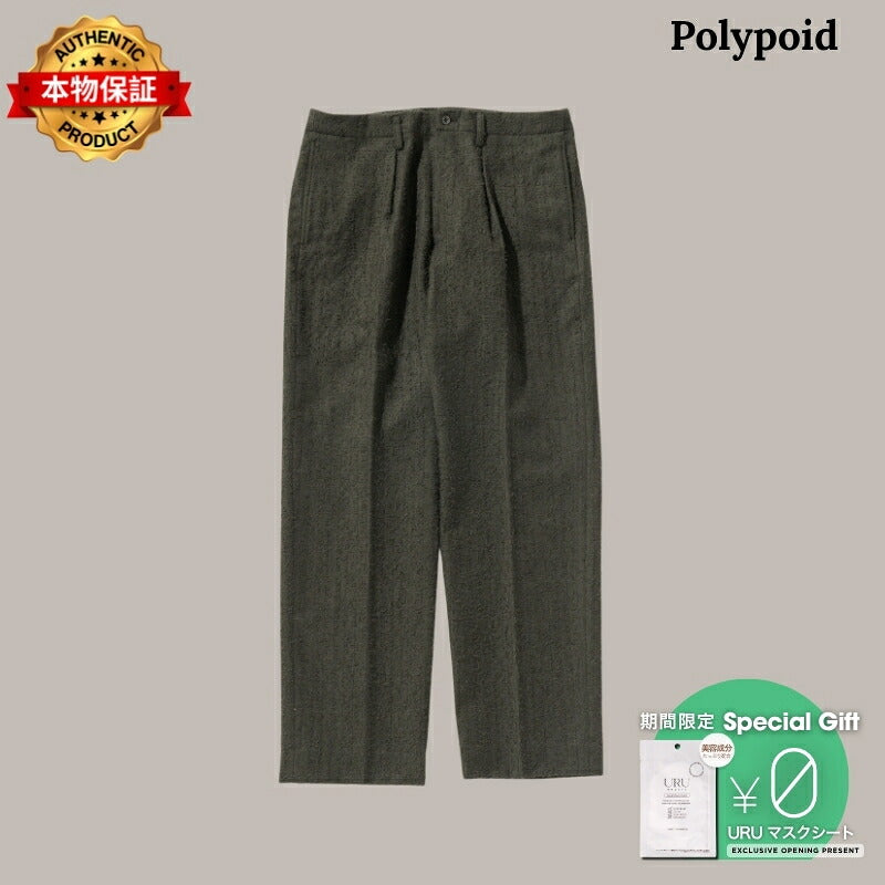 POLYPLOID 【本物保証】 パンツ ストリート系 メンズ TUCK SUIT PANTS C