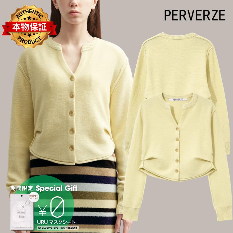 Perverze パーバーズ 【本物保証】 カーディガン ストリート系 レディース Side-Tuck Knit Cardigan