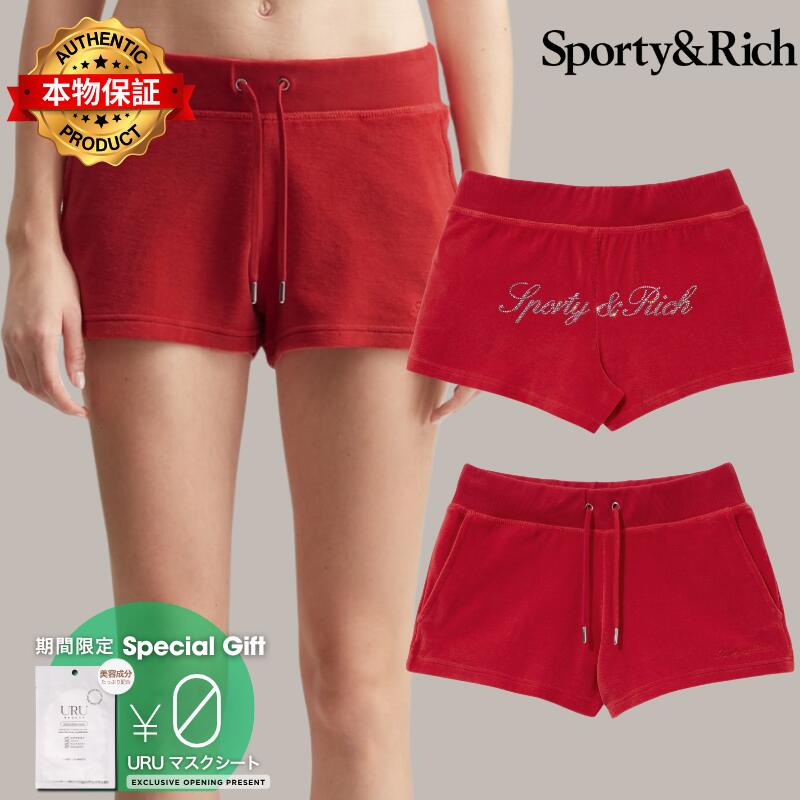 Sporty And Rich スポーティ＆リッチ【本物保証】 ショートパンツ ストリート系 レディース Signature Logo Krystal Short