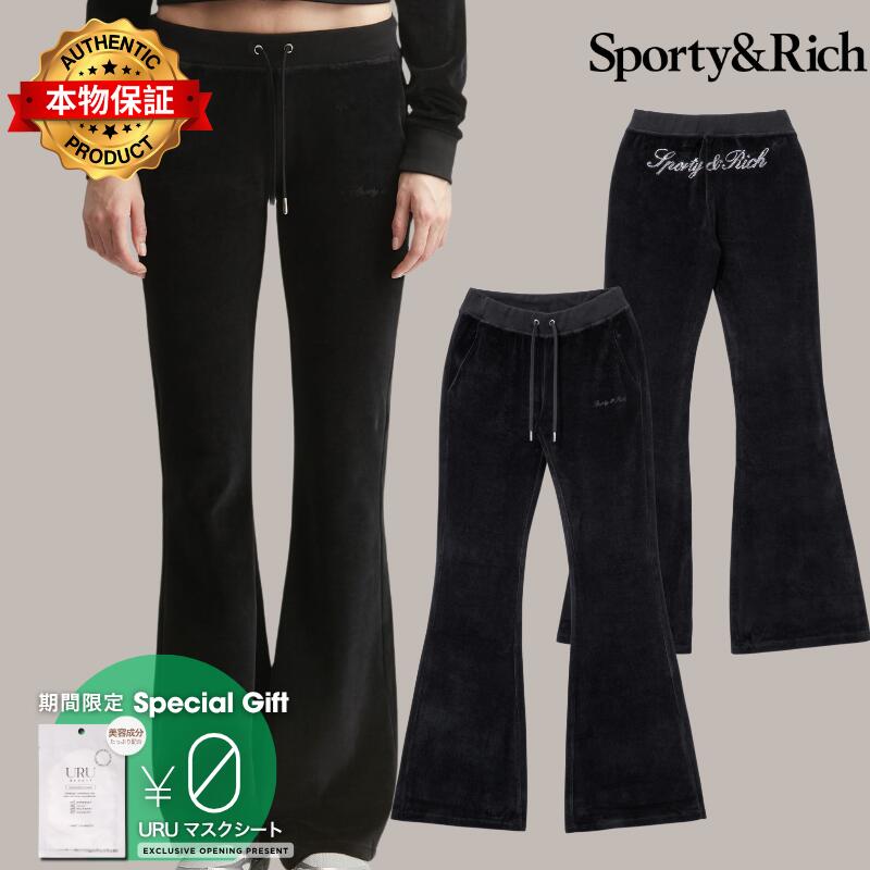 Sporty And Rich スポーティ＆リッチ【本物保証】 パンツ ストリート系 レディース Signature Logo Krystal Sweatpant