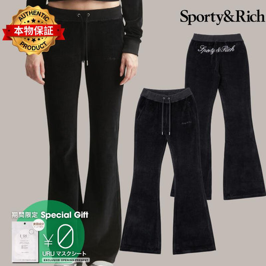 Sporty And Rich スポーティ＆リッチ【本物保証】 パンツ ストリート系 レディース Signature Logo Krystal Sweatpant