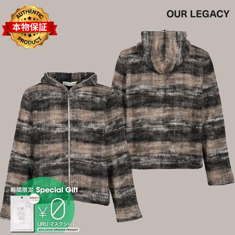 OUR LEGACY アワー レガシー 【本物保証】 ニット ストリート系 メンズ FULL ZIP HOOD / NIGHT WOODS CHECK