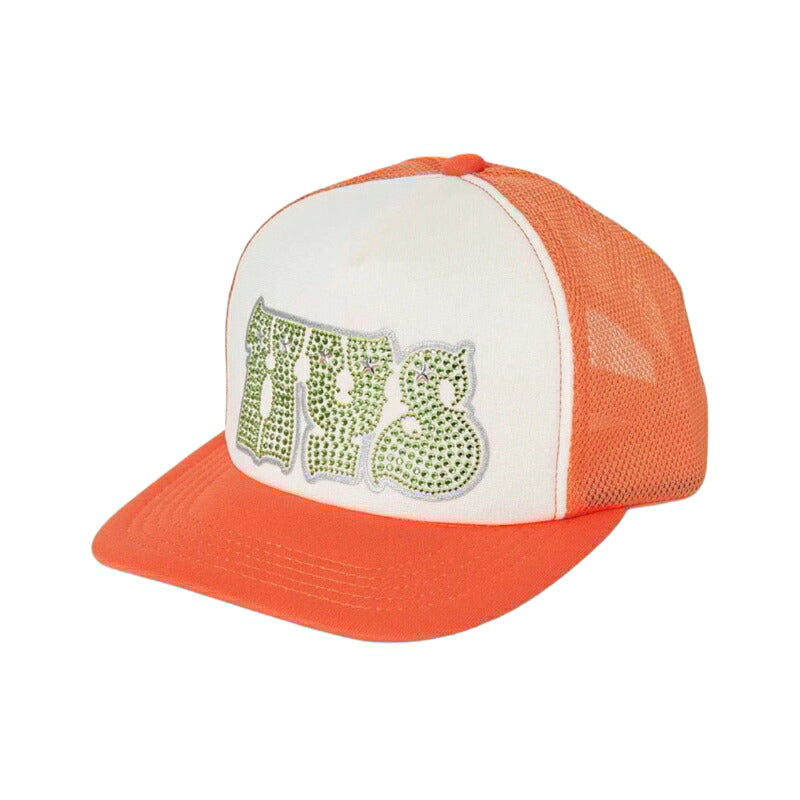 HYSTERIC GLAMOUR ヒステリックグラマー 【本物保証】 cap ストリート系 ユニセックス ヒステリックグラマー ヒプノタイズドロゴ ラインストーン メッシュ キャップ "ピンク"