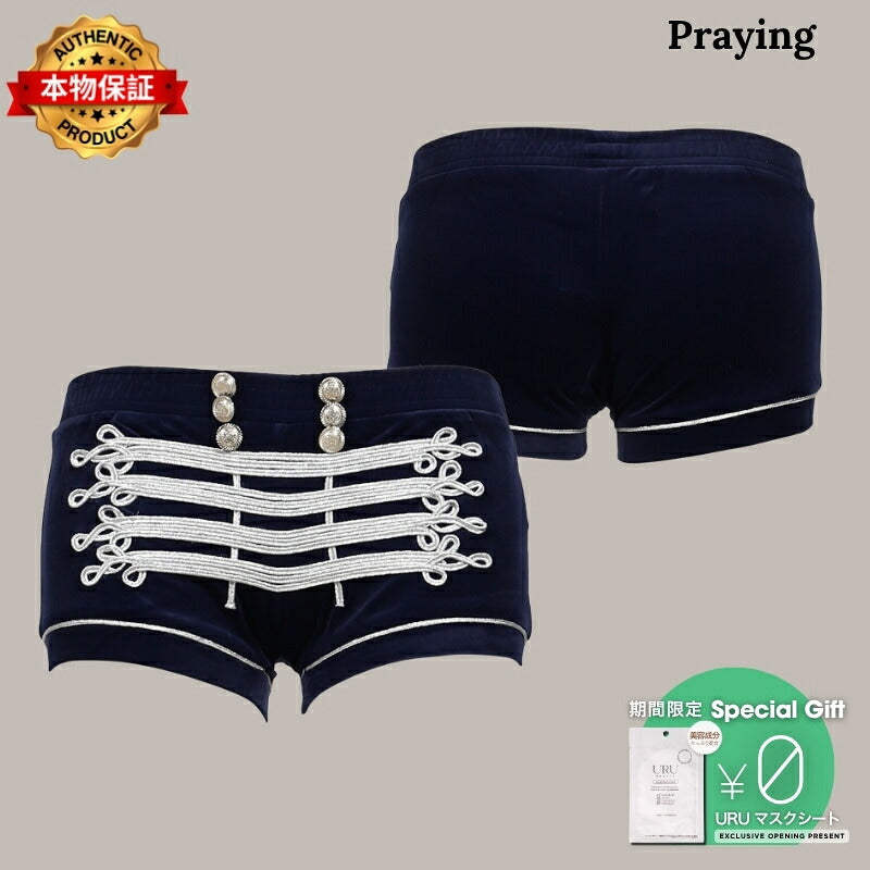 PRAYING 【本物保証】 ショートパンツ ストリート系 レディース MIDNIGHT BLUE WOMEN'S SHORTS / NAVY