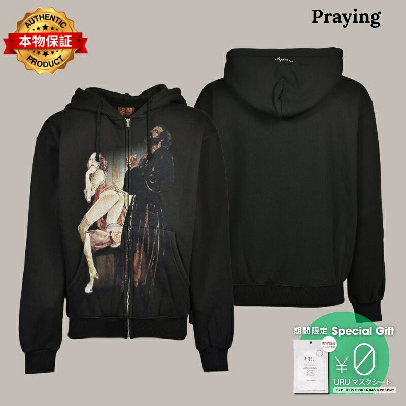 PRAYING 【本物保証】 パーカー ストリート系 レディース MONK HOODIE / BLK