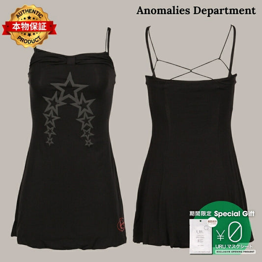 Anomalies Department 【本物保証】 ワンピース ストリート系 レディース BLACK LAYERED FAUX TWO-PIECE SLIP DRESS / BLK