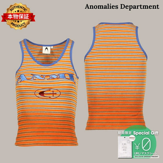 Anomalies Department 【本物保証】 シャツ ストリート系 レディース GRADIENT STRIPED COLOR-BLOCKED VEST / ORG